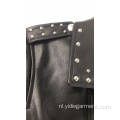 Leren jack met studs voor dames